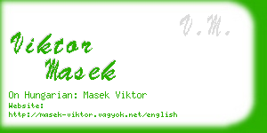 viktor masek business card